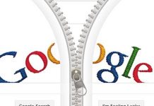 logotipo de google con una cremallera